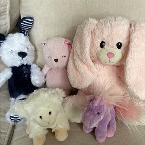 Baby rattle stuffies lot 5 pcs